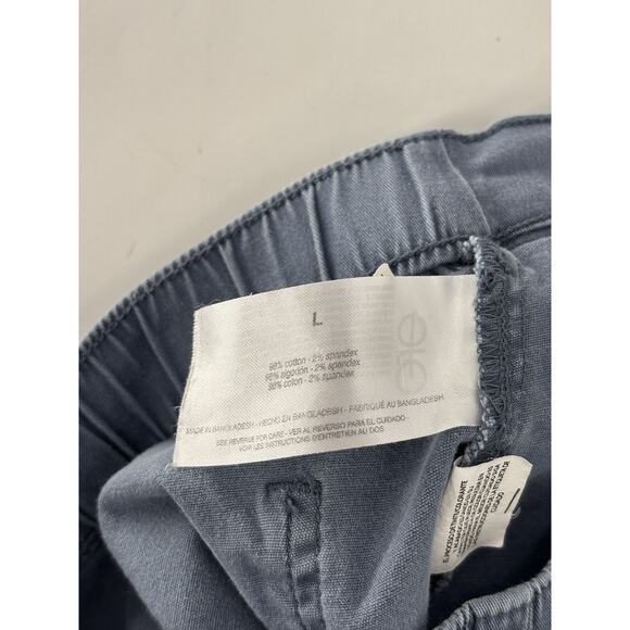 Gloria Vanderbilt Shorts Womens Large Blue Bermudas Cotton Pockets Stretch Waist - Picture 8 of 16